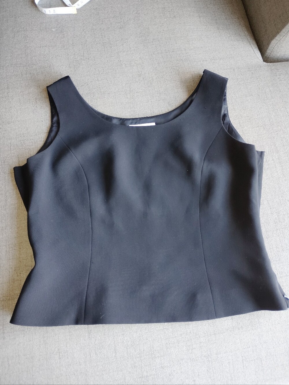 ​Albert Nipon Women Petite Black Sleeveless Blouse Scoop Neck Top Sz 8P